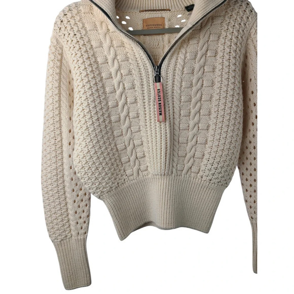 Scotch & Soda Anorak Cable Knit Sweater Size XS - Picture 6 of 9